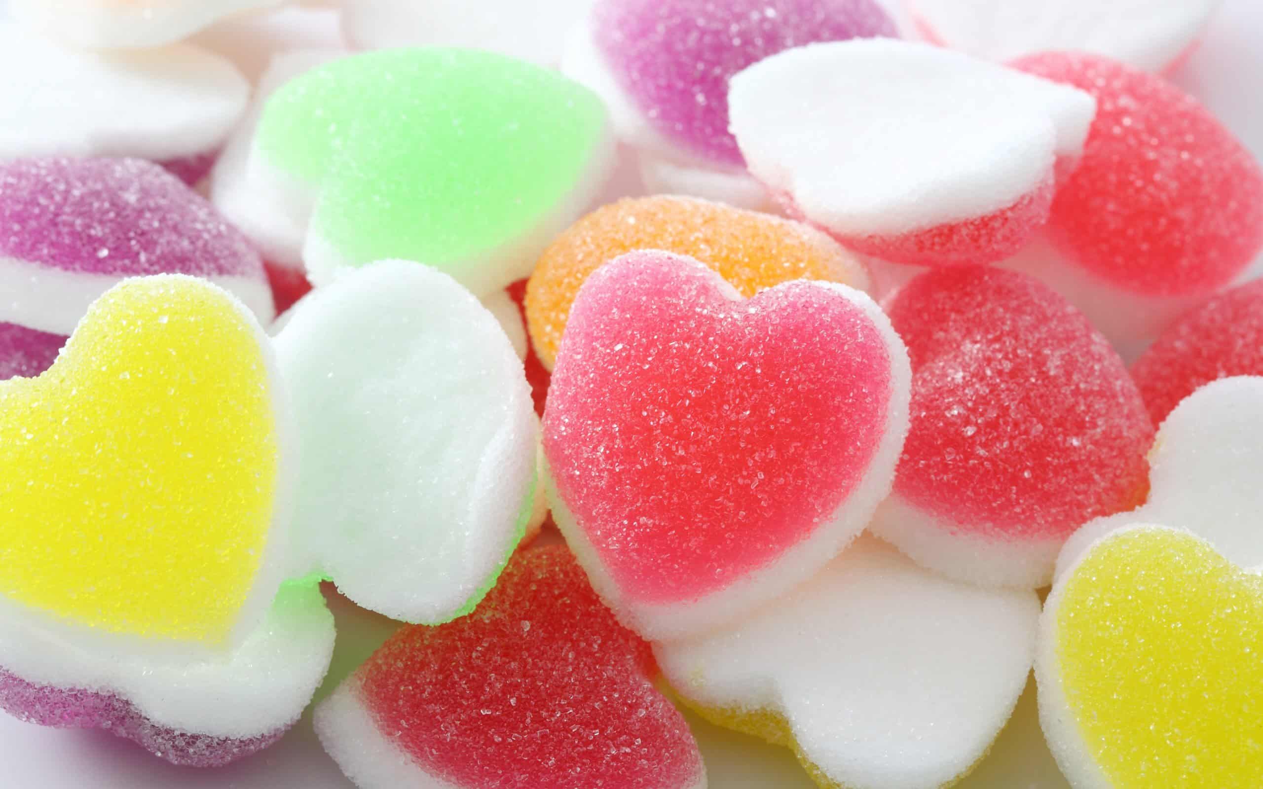 Colorful Love Hearts Soft Candy 2560x1600